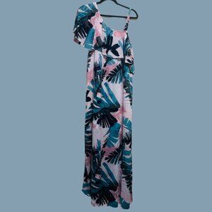 Motherhood One Shoulder Dress - Pink and Blue